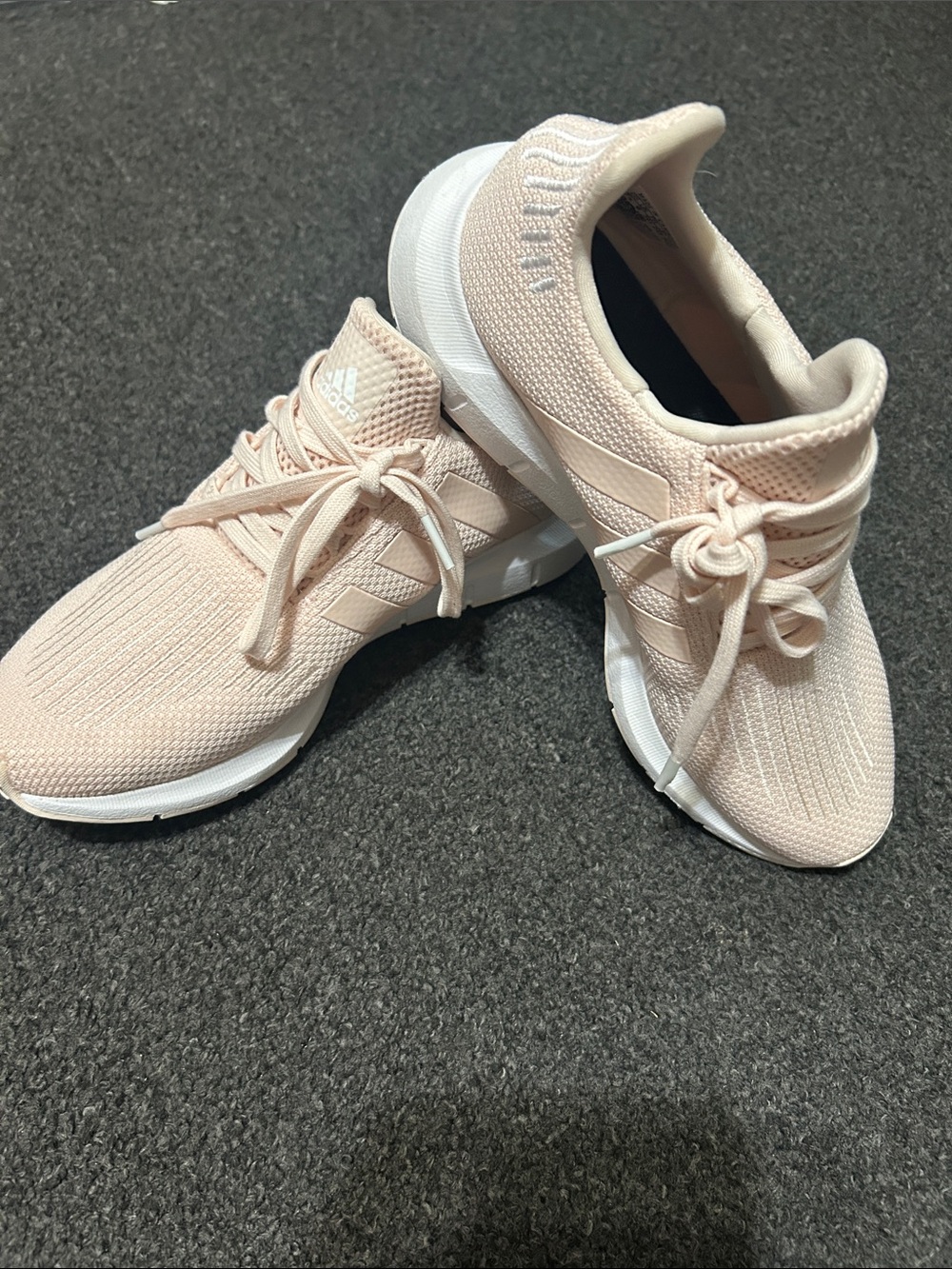 adidas Women's Knit Running Sneakers - Light Pink/White